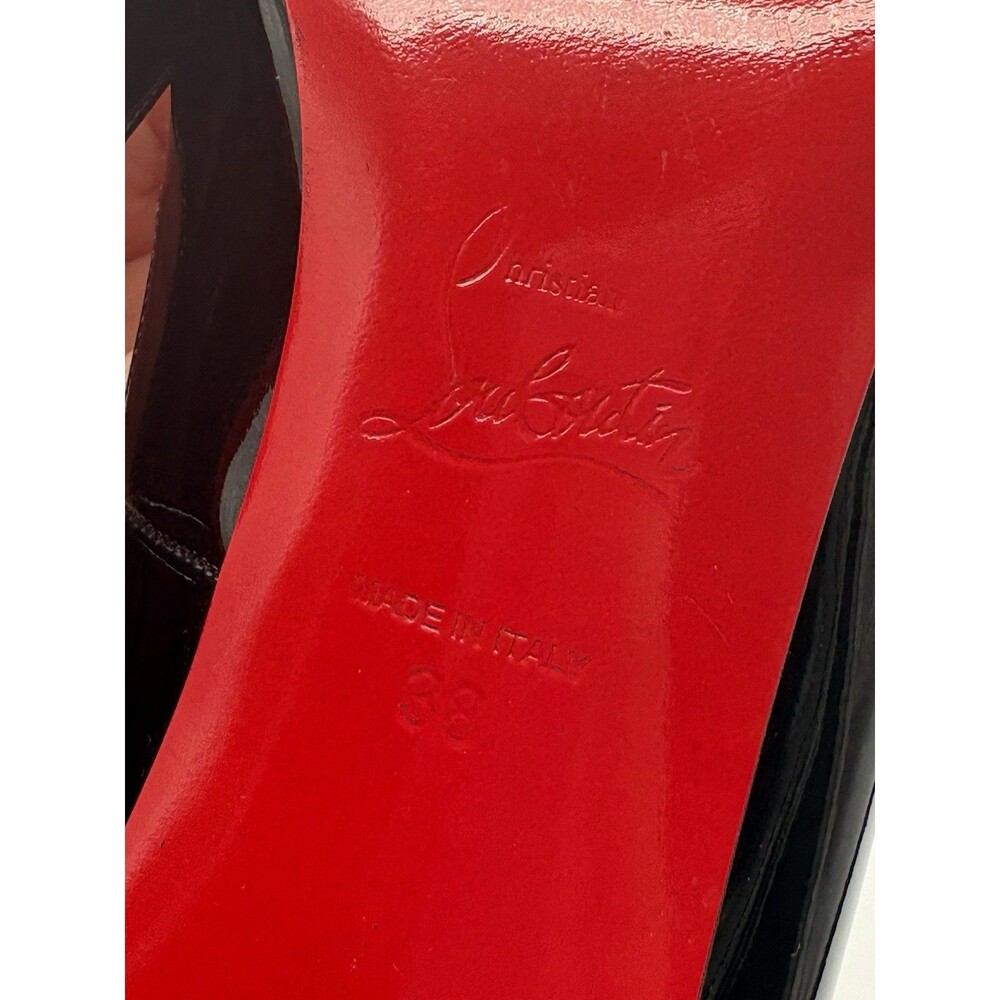 Christian Louboutin Black Patent Leather Stiletto Heels New Decoltissimo EU 38 - Picture 13 of 15